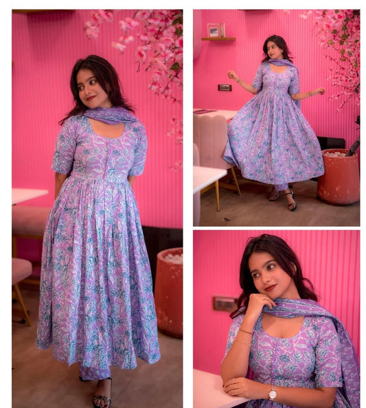 Haya- Lilac Soft Rayon Set