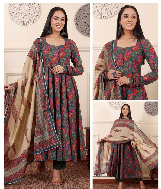 Avni- Floral Green Set