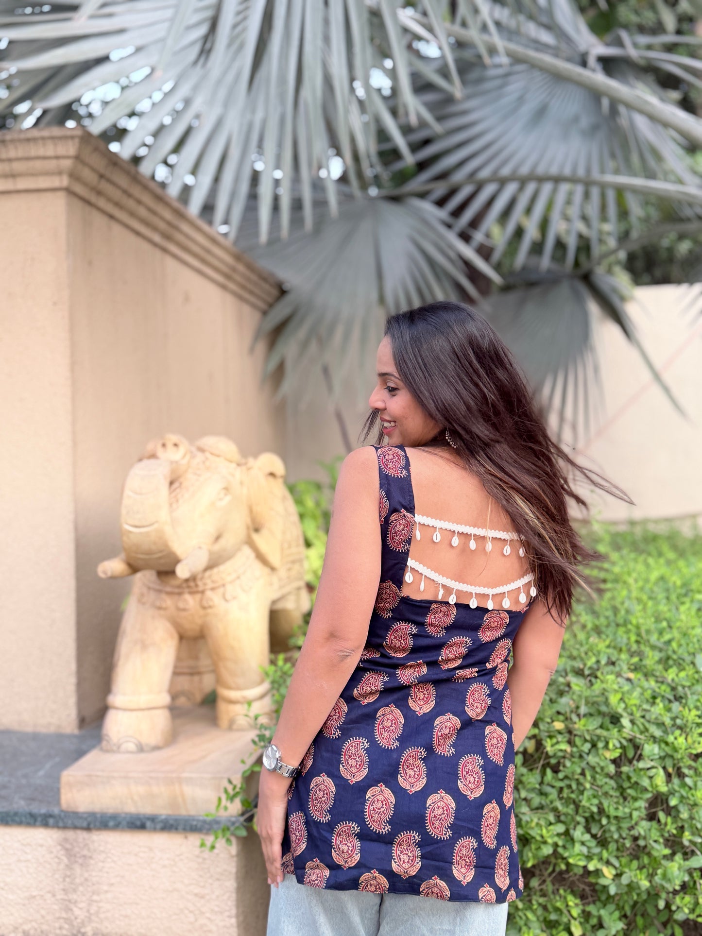 Ajrakh Short Kurti