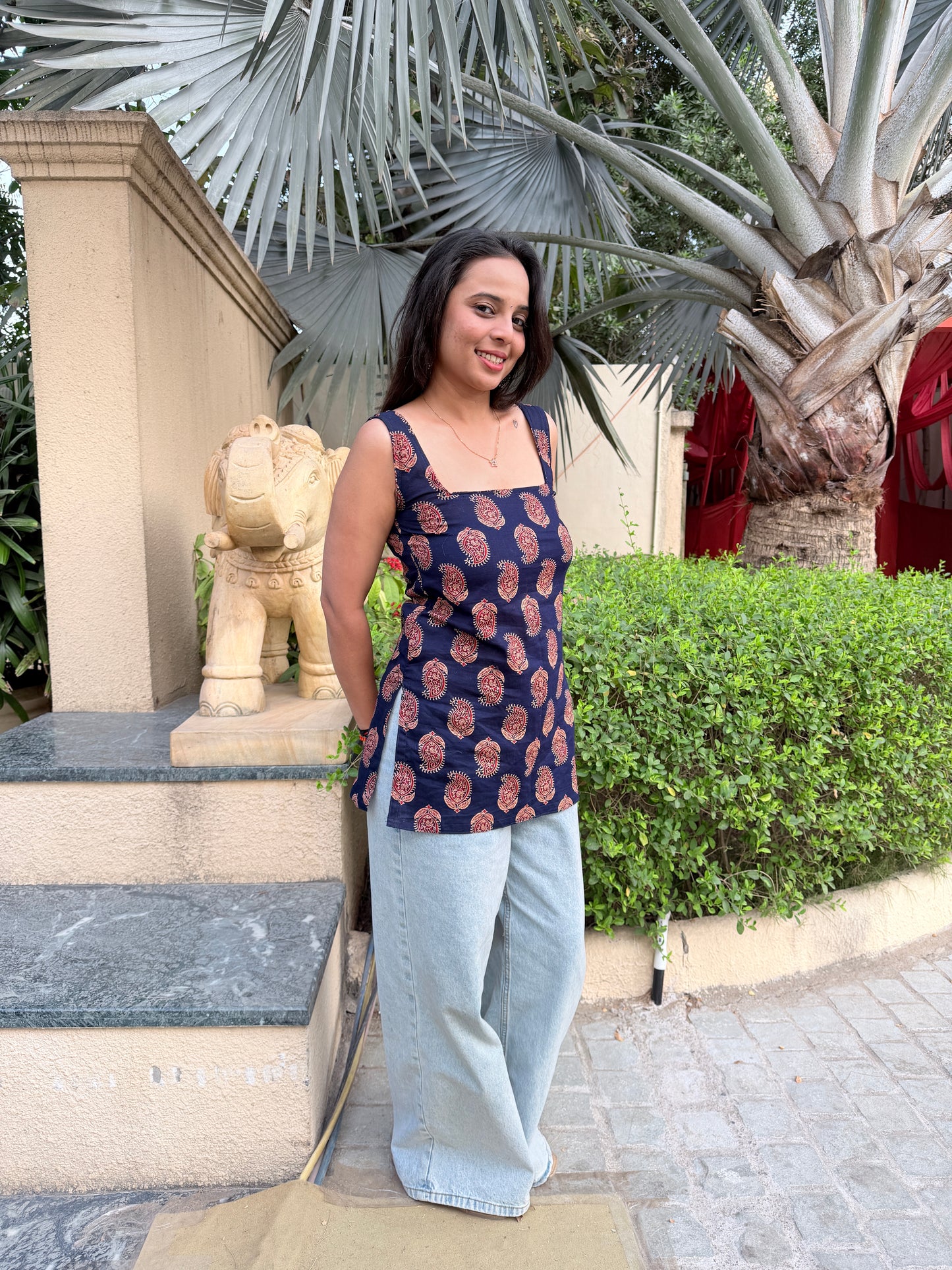 Ajrakh Short Kurti