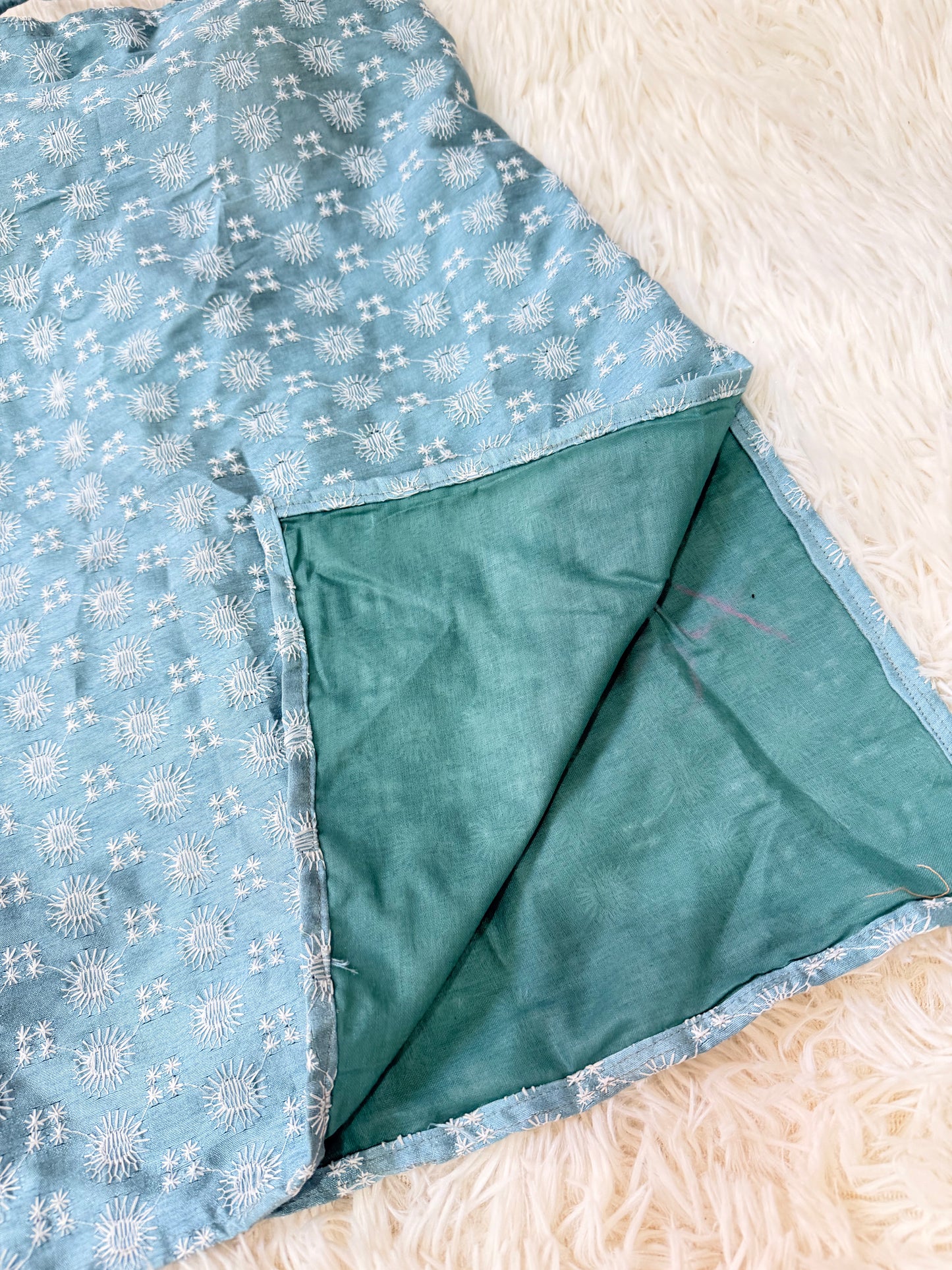 Baby Blue Corset Kurti