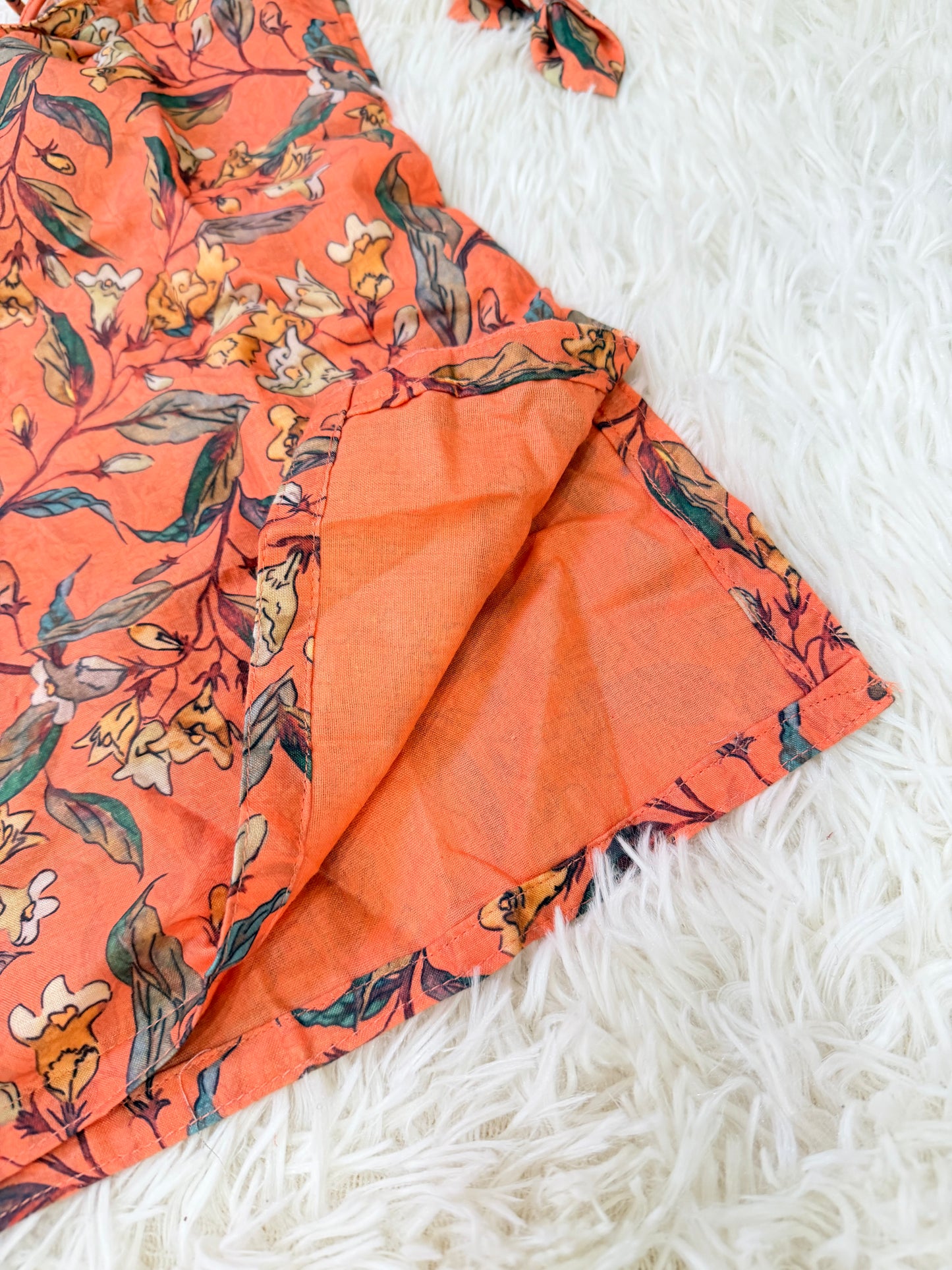 Peach One Shoulder Short top