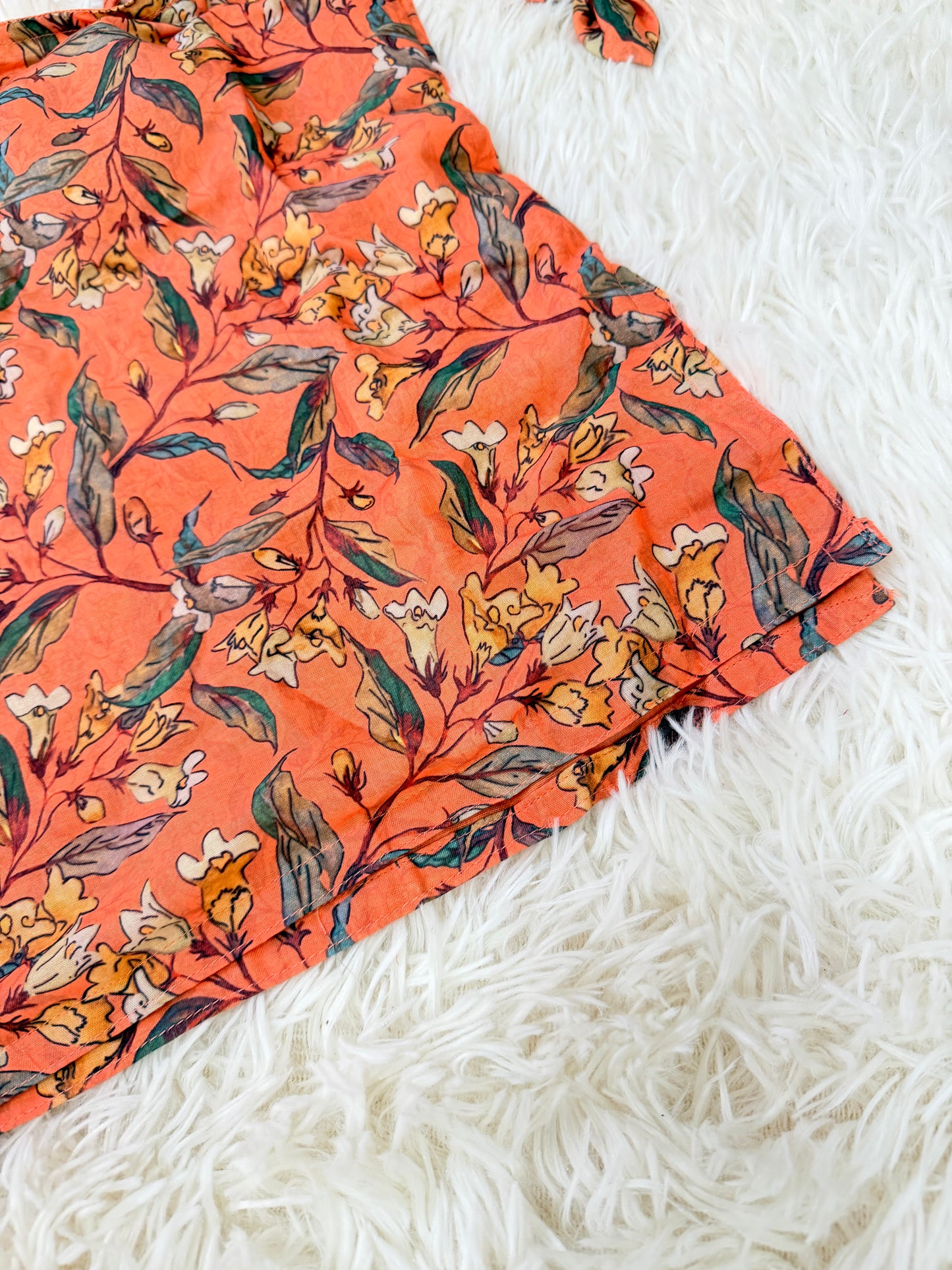 Peach One Shoulder Short top