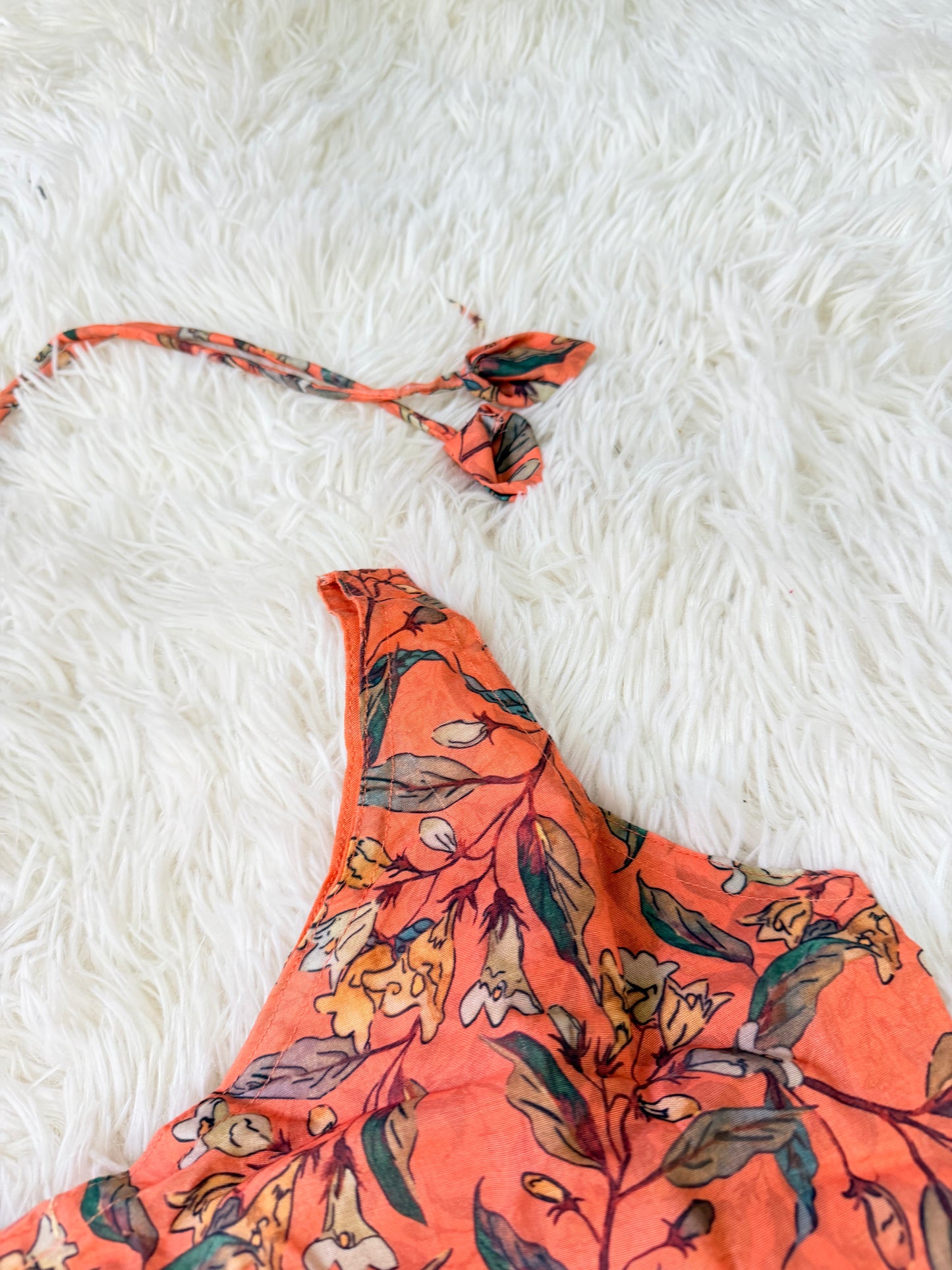 Peach One Shoulder Short top