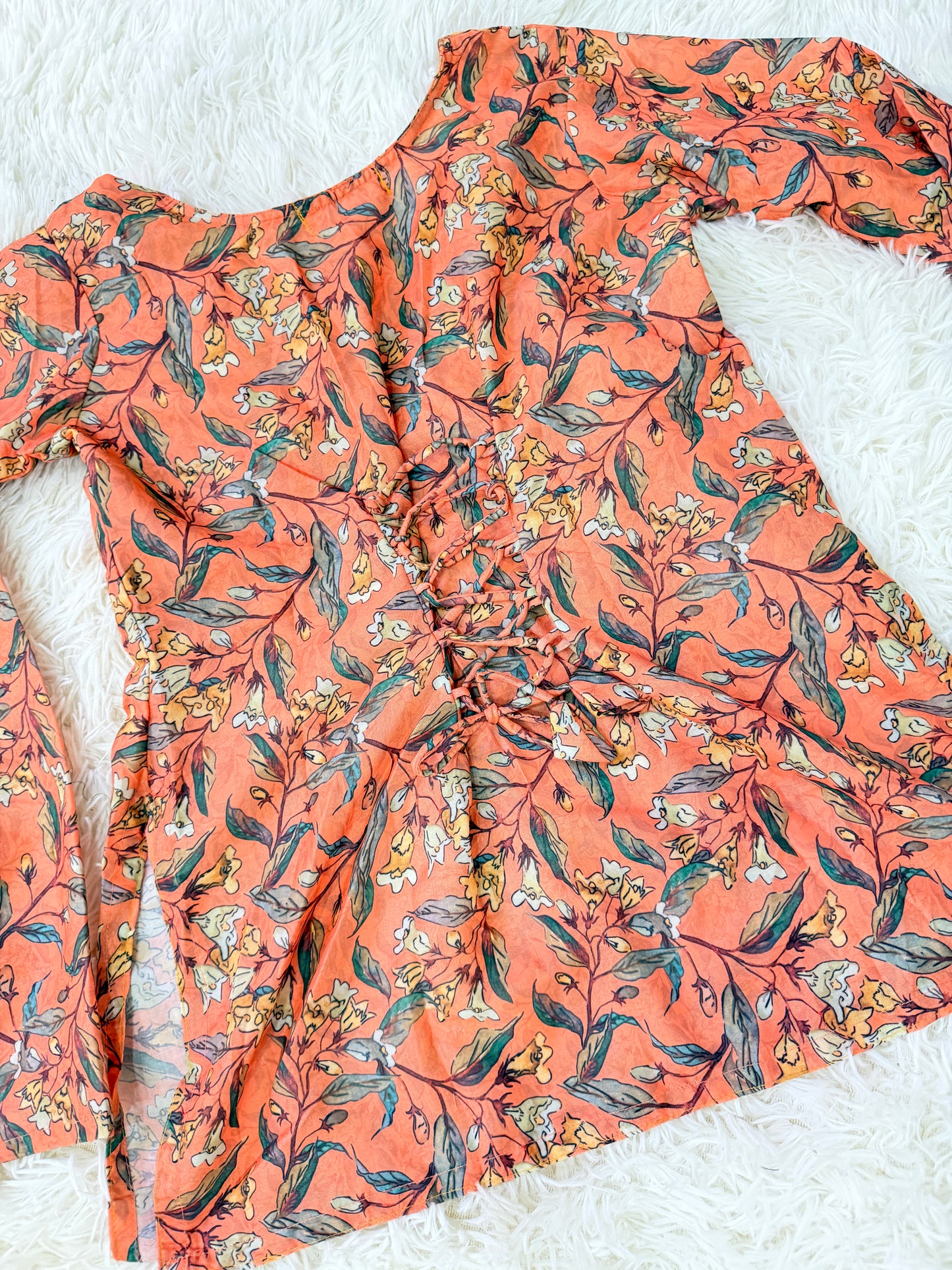 Peach Corset Kurti