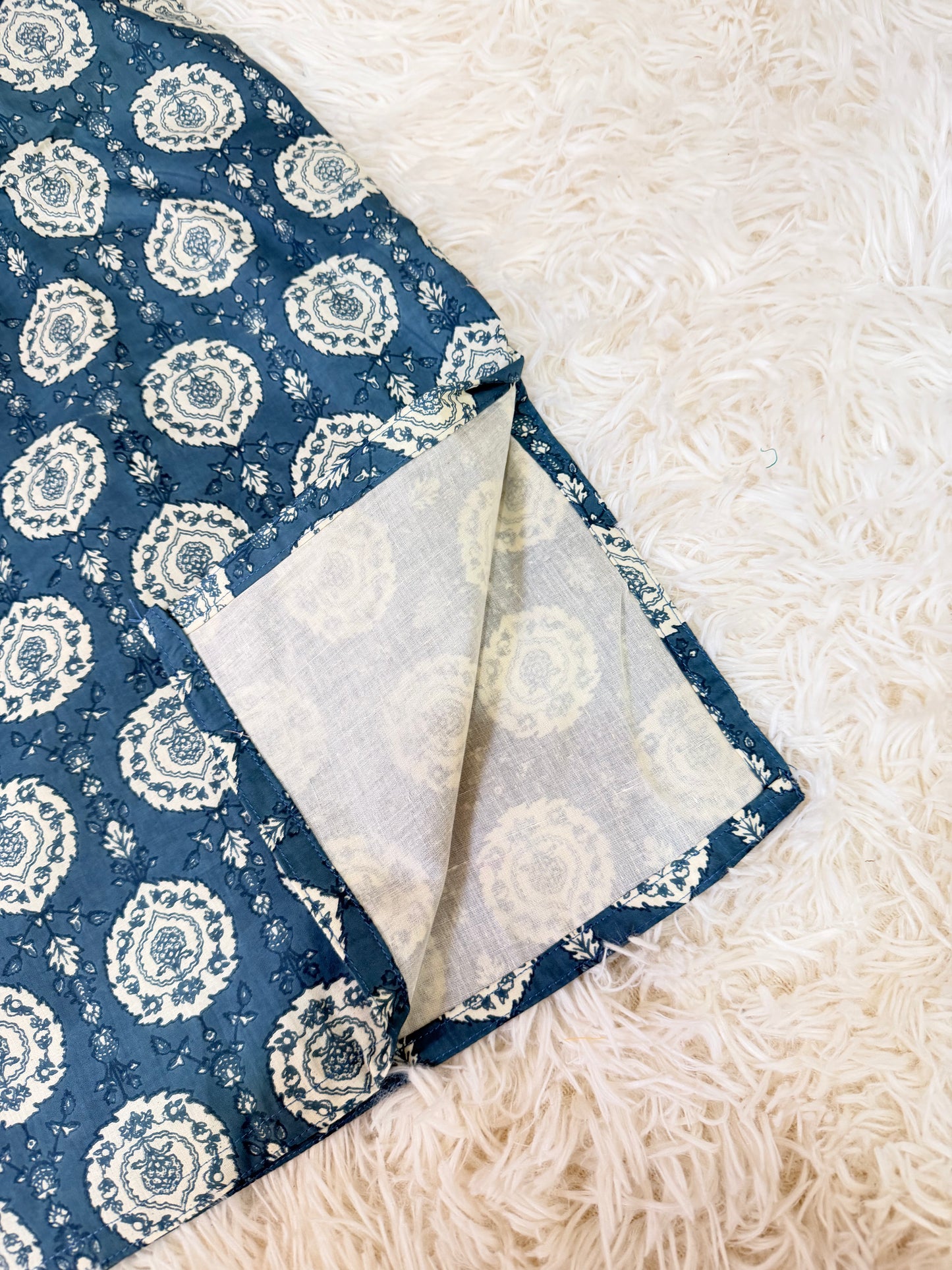 Dusty Blue Halter Neck Kurti