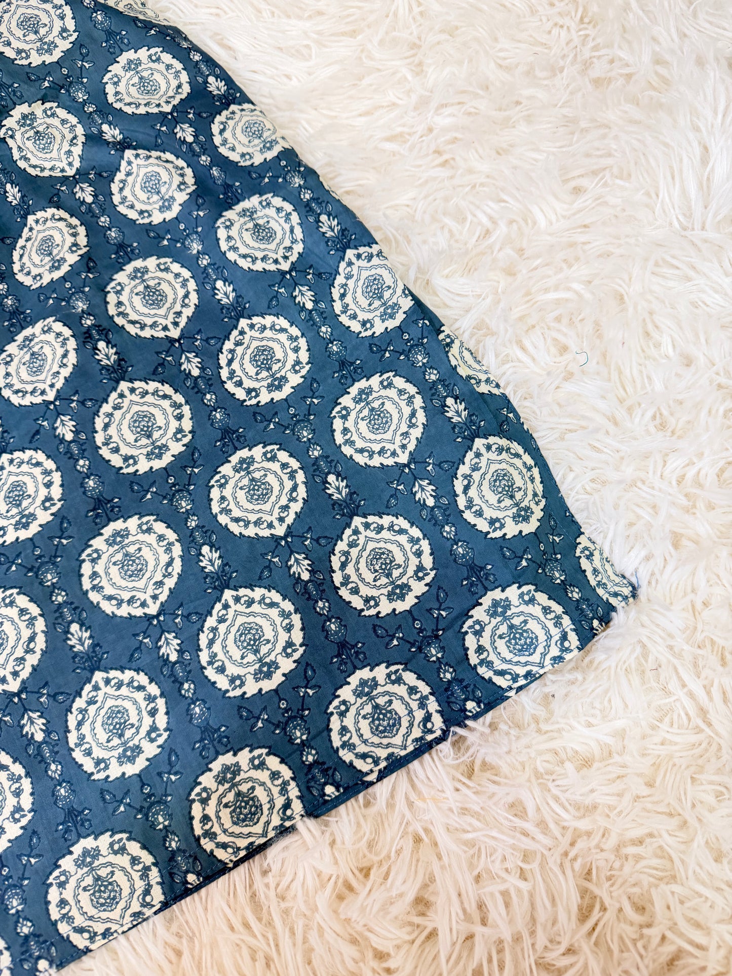 Dusty Blue Halter Neck Kurti